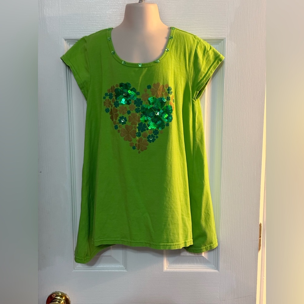 Haven Girl Shamrock Tunic Sz M 10/12